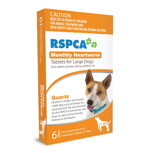 Buy RSPCA Monthly Heartworm Tablets for Dogs Online