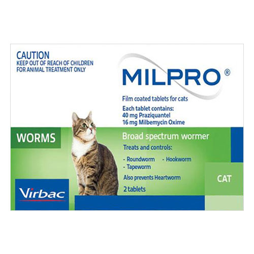 Milpro Allwormer For Cats Over 2 Kg (Over 4lbs) 48 Tablet-image-21602