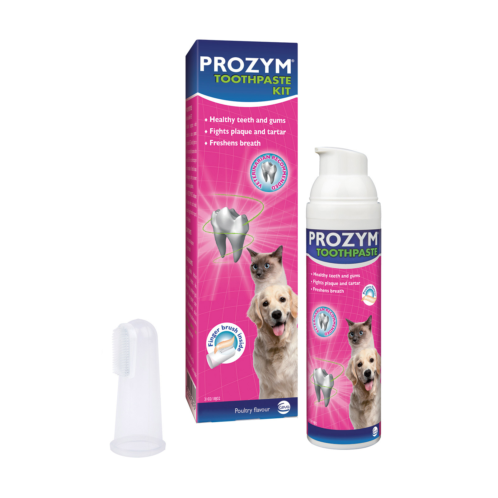 Prozym Rf2 Dental Toothpaste Kit (Chicken Toothpaste + Fingerbrush) 1 Pack-image-21607