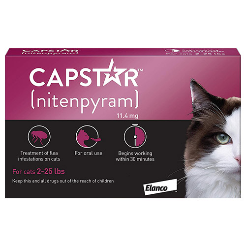 Capstar Flea Control Tablets Cats 0.5-11kg 6 Tablets-image-9651