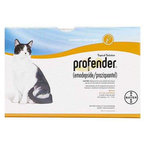 Profender For Medium Cats (0.70 Ml) 5.5-11 Lbs 3 Pipettes-image-20958