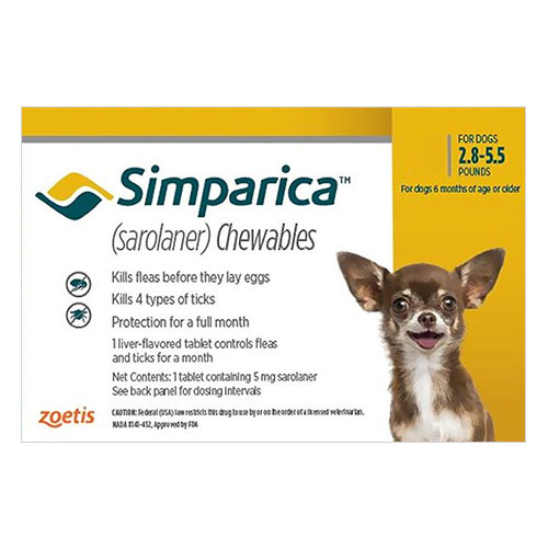 Simparica For Puppies 1.3-2.5kg (Yellow) 3 Doses-image-9434