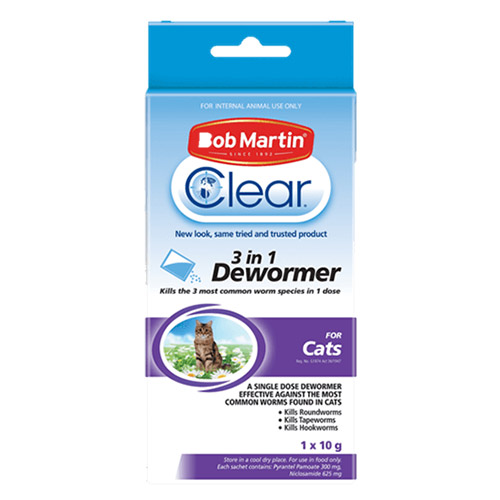 Bob Martin Clear 3 In 1 Dewormer For Cats 1x10g 1 Pack-image-21319