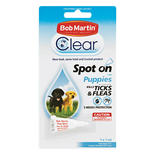 Bob Martin Clear Ticks & Fleas Spot On For Puppies 1x1ml 1 Pack-image-21340