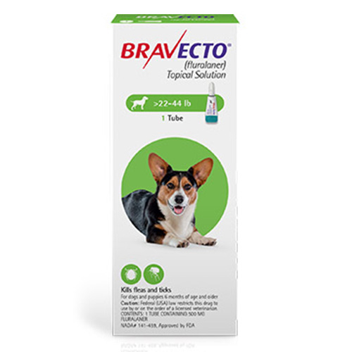 Bravecto Topical For Medium Dogs (22 - 44 Lbs) Green 2 Doses-image-10391