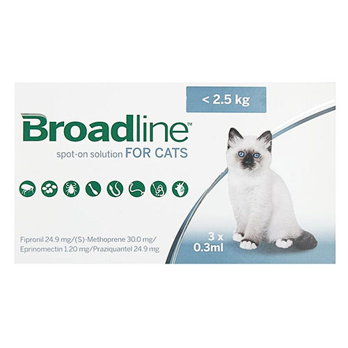 Broadline Spot-On For Small Cats Up To 5.5 Lbs 3 Pack-image-9871