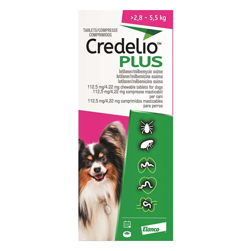 Credelio Plus For Small Dog 2.8-5.5kg Pink 12 Chews-image-21099