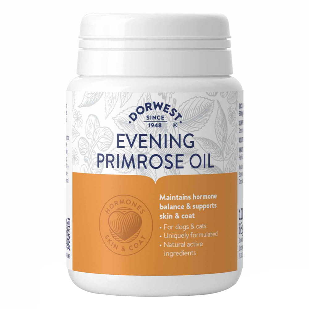 Dorwest Evening Primrose Oil Capsules For Dogs And Cats 100 Capsules-image-21725