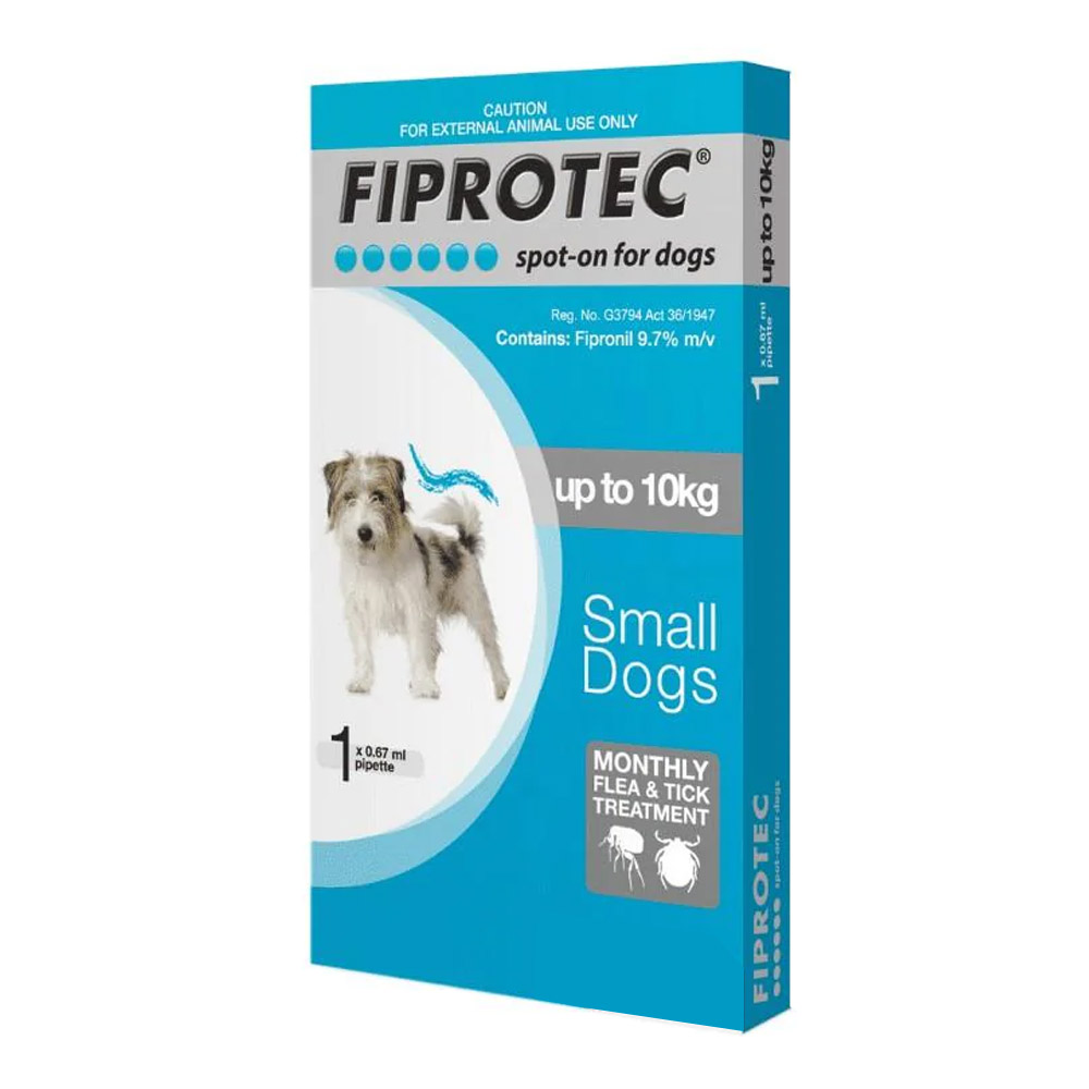 Fiprotec Spot-On For Small Dogs Up To 22lbs (Blue) 12 Pack-image-21476