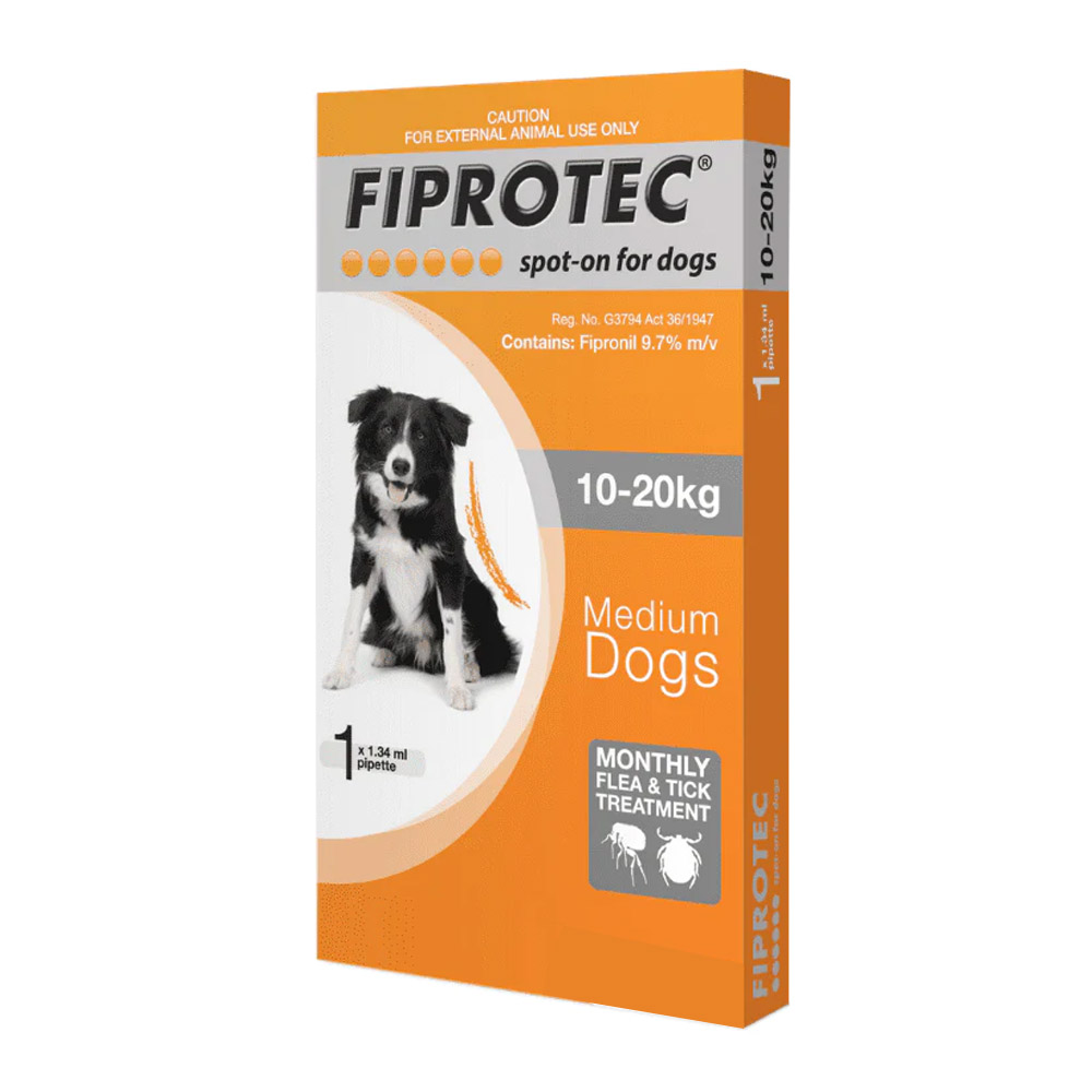 Fiprotec Spot-On For Medium Dogs 22-44lbs (Orange) 12 Pack-image-21480