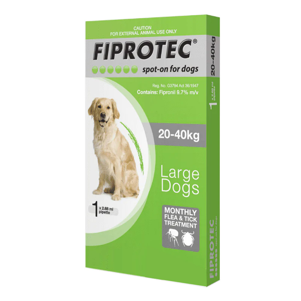 Fiprotec Spot-On For Large Dogs 44-88lbs (Green) 12 Pack-image-21484