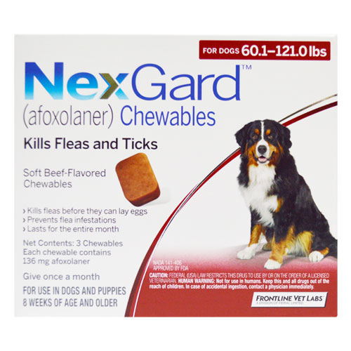 Nexgard For Extra Large Dogs 25.1 - 50 Kg (Red) 12 Chews-image-8595