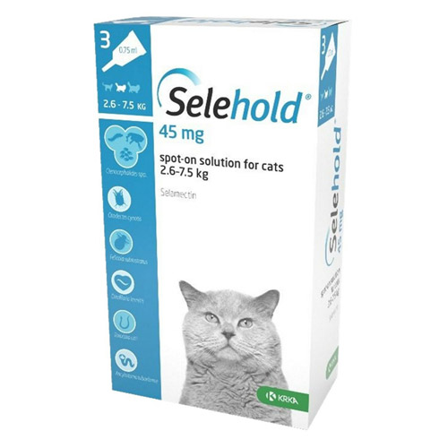 Selehold For Cats 5.5-16.5lbs (Blue) 45mg/0.75ml 12 Pack-image-21216