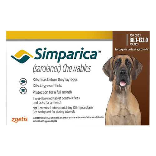 Simparica For Xlarge Dogs 40.1-60kg (Red) 3 Doses-image-9442