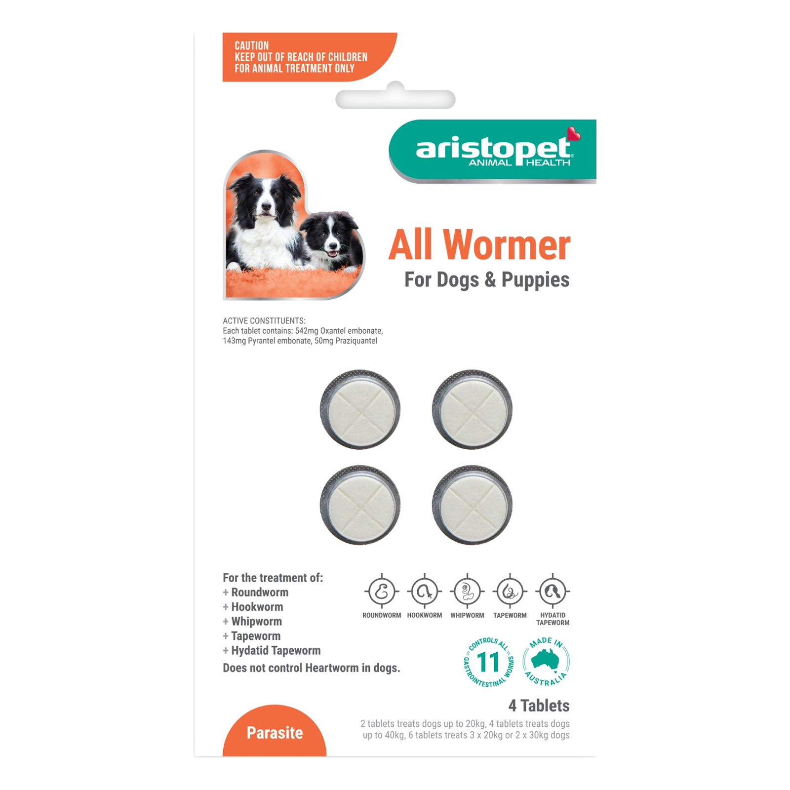 Aristopet Allwormers For Dogs/Puppies 4 Tablet-image-21636