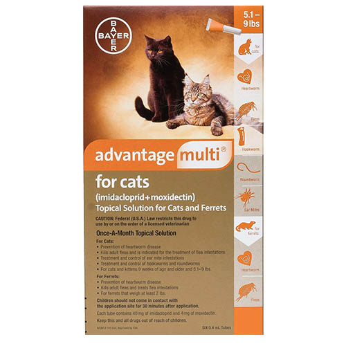 Advantage Multi (Advocate) For Kittens & Small Cats Up To 4Kg (Orange)