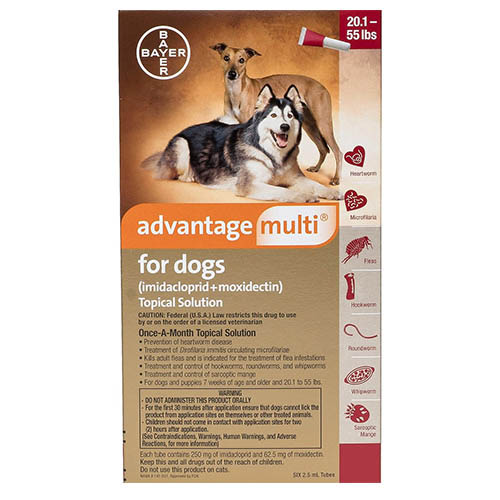 Advantage Multi (Advocate) For Large Dogs 10 to 25 Kg (Red)