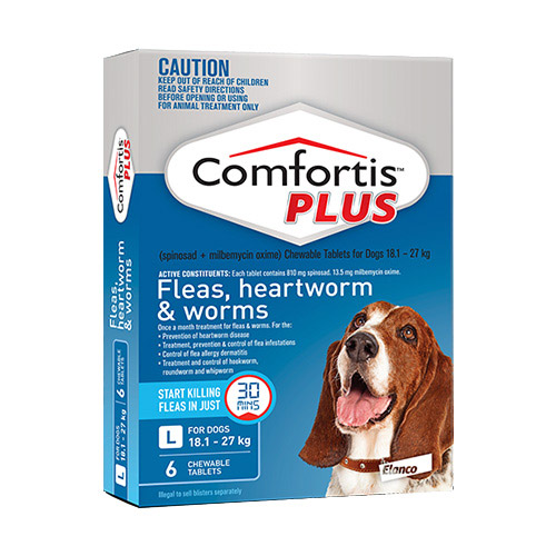 Comfortis Plus (Trifexis) For Large Dogs (18.1-27kg) Blue 6 Chews-image-9610
