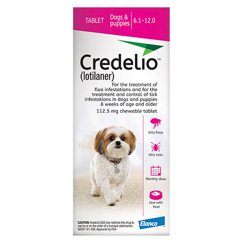 Credelio For Dogs 06 To 12 Lbs (112.5mg) Pink 12 Doses-image-20413
