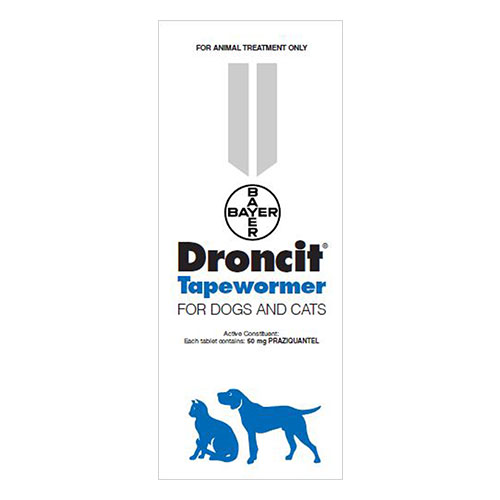 Droncit Tapewormer For Cats & Dogs 2 Tablet