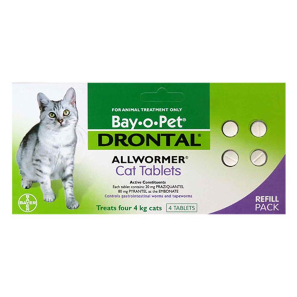 Drontal Wormers For Small Cats 4kg ( 8.8lbs) 1 Tablet-image-21460