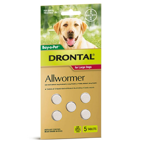 Drontal Wormers Tabs For Dogs 35kg 8 Tablet