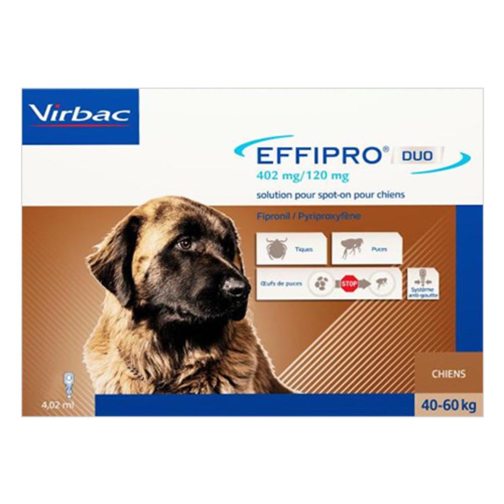 Effipro Duo Spot- On For Extra Large Dogs Over 88 Lbs (Brown) 8 Doses-image-9745