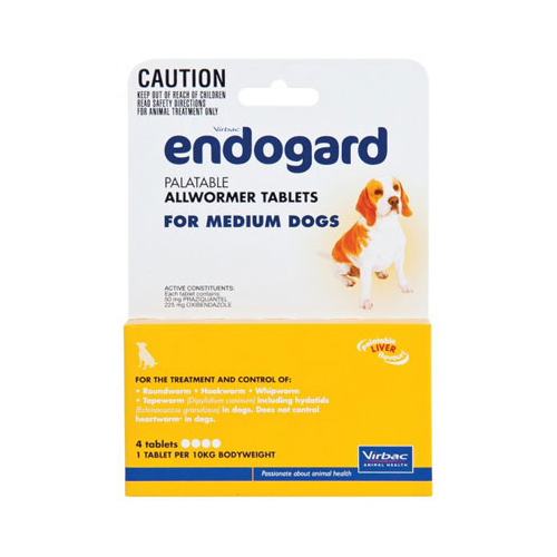 Endogard For Medium Dogs 10kg (Yellow) 4 Tablets-image-5891