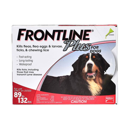 Frontline Plus For Extra Large Dogs 40 To 60kg (Red) 12 Pipettes-image-9102