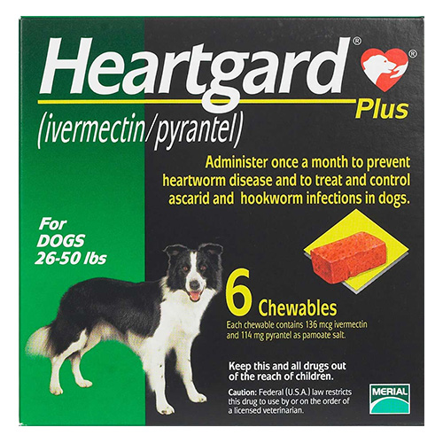 Heartgard Plus For Medium Dogs 12 To 22 Kg (Green) 6 Chews-image-5670