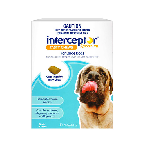 Interceptor Spectrum For Large Dogs 22 To 45kg (Blue) 6 Chews