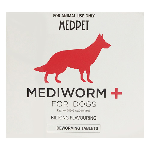 Mediworm Plus Wormer For Dogs 22 Lbs (10 Kg) 2 Tablets-image-9843