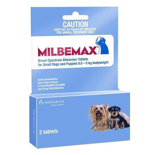 Milbemax Allwormer Tablets For Small Dogs 0.5 To 5 Kg 8 Tablets-image-9727