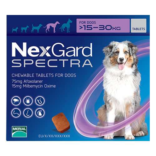 Nexgard Spectra Purple For Large Dogs (15.1-30kg) 3 Pack-image-9453