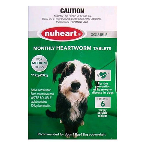 Nuheart Generic Heartgard For Medium Dogs (Green) 6 Tablets-image-5640