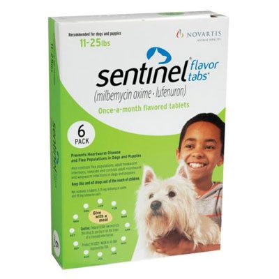 Sentinel For Dogs 11-25 Lbs (Green) 12 Chews-image-215