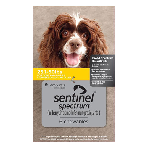 Sentinel Spectrum Tasty Chews For Medium Dogs 11 To 22Kg (Yellow)