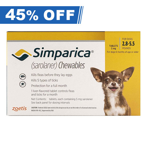 Simparica For Puppies (2.8 To 5.5lbs) Yellow 3 Doses-image-9434